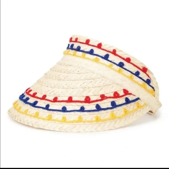 Brixton Bondi 100% Palm Straw Woven Visor Hat One Size BNWT RETIRED 1 Left! main image 13